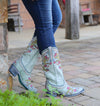 Dura™ - Stickereistiefel mit klobigem Absatz