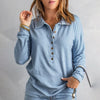 Greta™ -  Langärmeliges Henley Top
