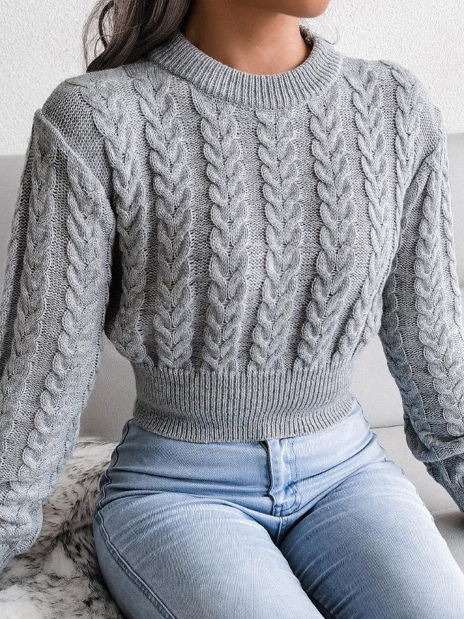 Amara™ - Gekürzter Pullover mit Rundhalsausschnitt