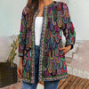 Taytum™ - Langärmelige Vintage-Jacke mit ethnischem Druck