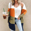 Linnea™ - Farbblock Langstrick Strickjacke