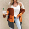 Linnea™ - Farbblock Langstrick Strickjacke