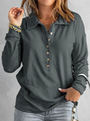 Greta™ -  Langärmeliges Henley Top