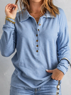 Greta™ -  Langärmeliges Henley Top