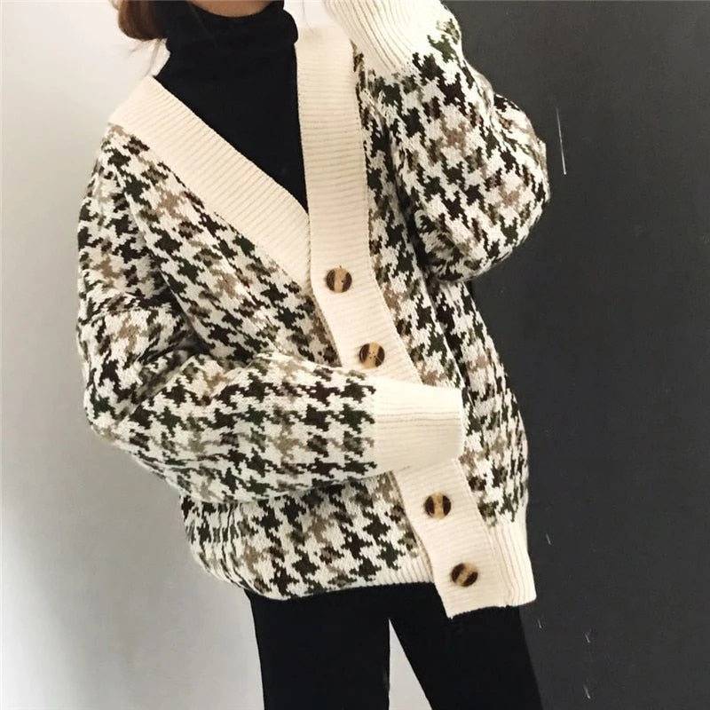 Alina™ - Gestreifte Strickjacke Mit Übergröße