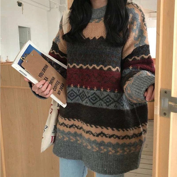 Victoria™ - Vintage Strickwaren Lose Pullover