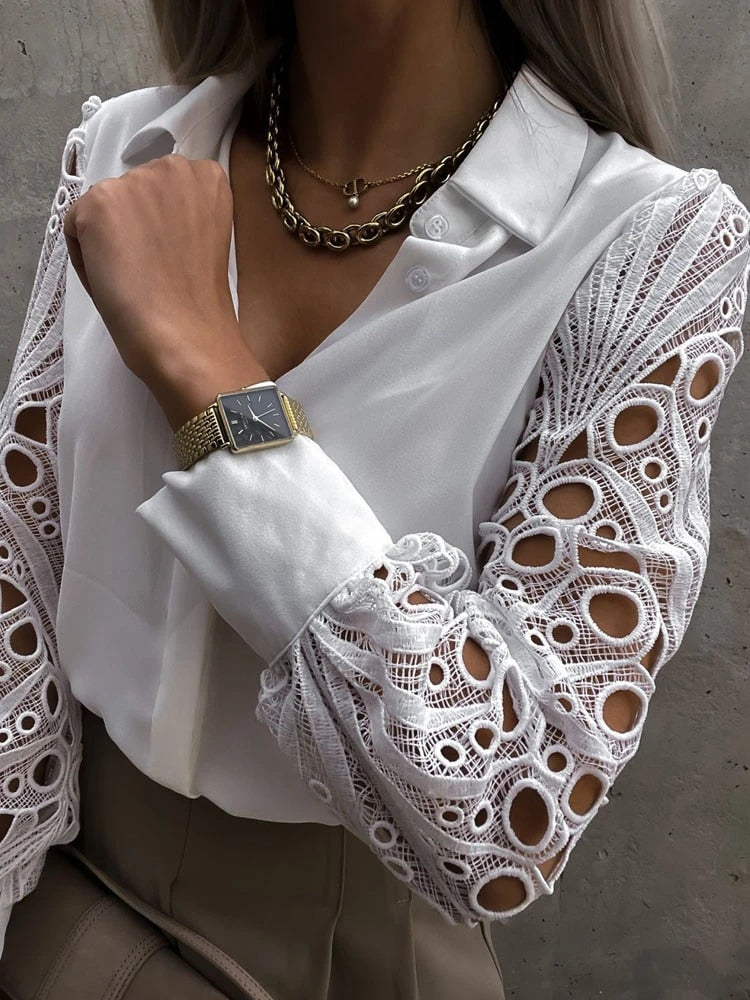 Skylar™ - Vintage Shirt Button Up Mesh