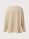 Audrey™ - Langärmeliges Sweatshirt mit Stehkragen und Knopfleiste