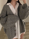 Clementine™ - Gestrickte Strickjacke mit Twist