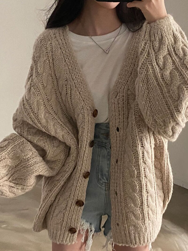 Clementine™ - Gestrickte Strickjacke mit Twist