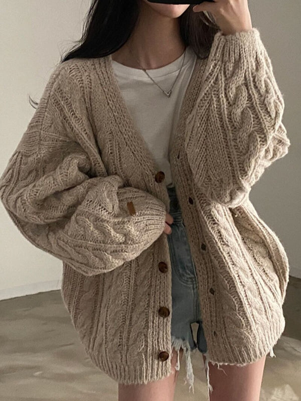 Clementine™ - Gestrickte Strickjacke mit Twist
