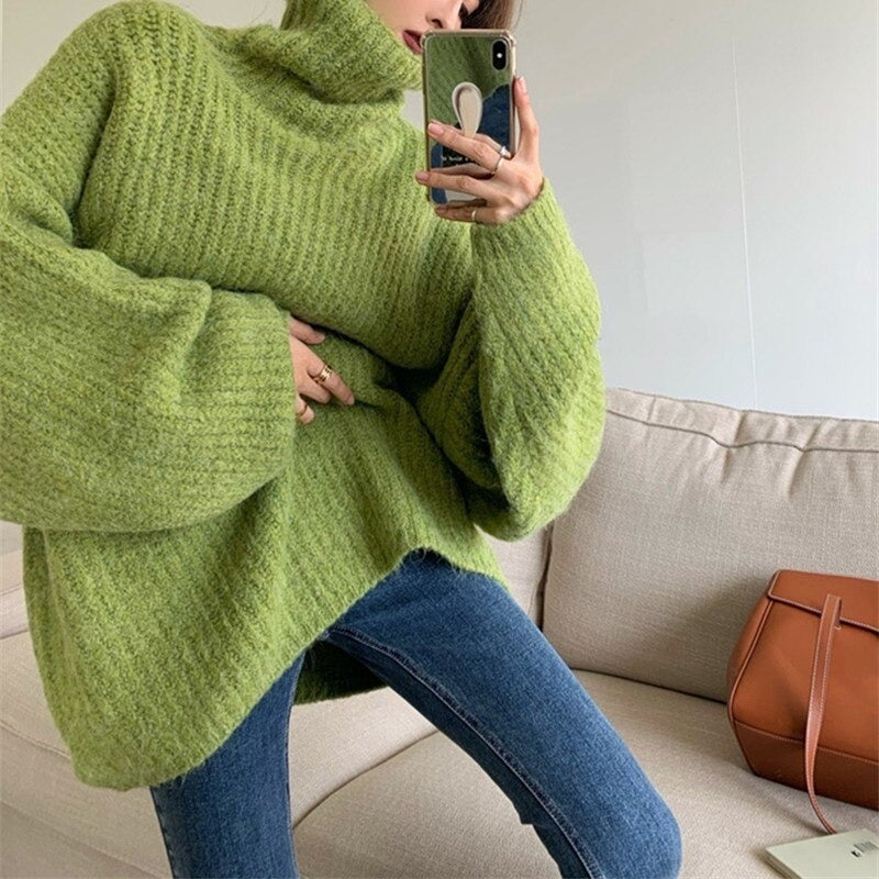 Elowyn™ - Rollkragenpullover aus Strick in Übergröße