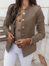 Lora - Damenjacken Langärmelige Slim-Breasted Crop Jacket